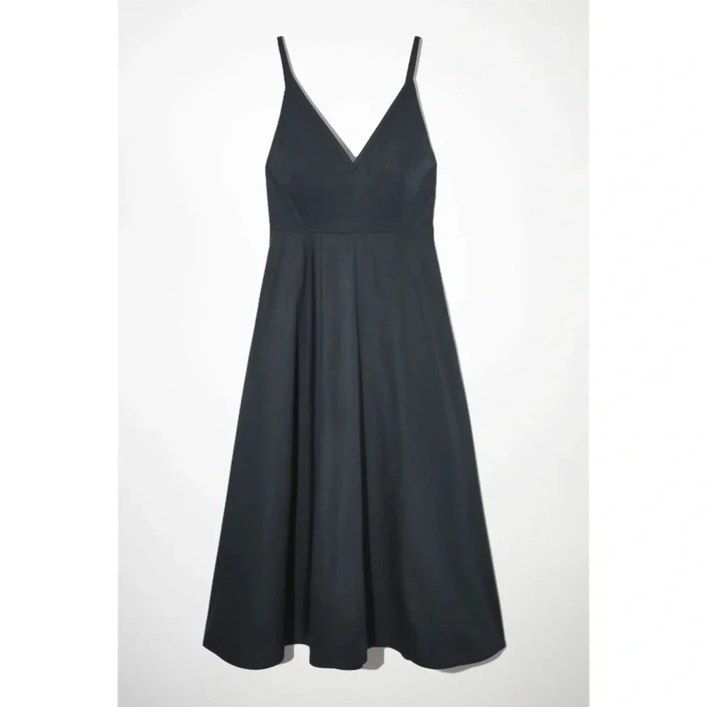 COS Poplin A-Line Midi Slip Dress - Picture 9 of 16